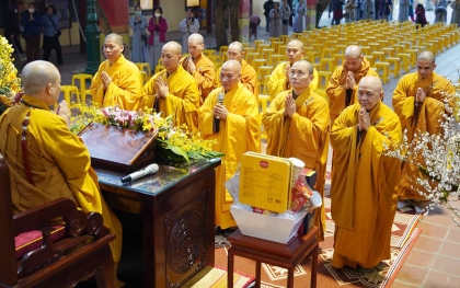 Chư tôn đức Thường trực Ban Hoằng pháp TƯ khánh tuế HT.Thích Bảo Nghiêm